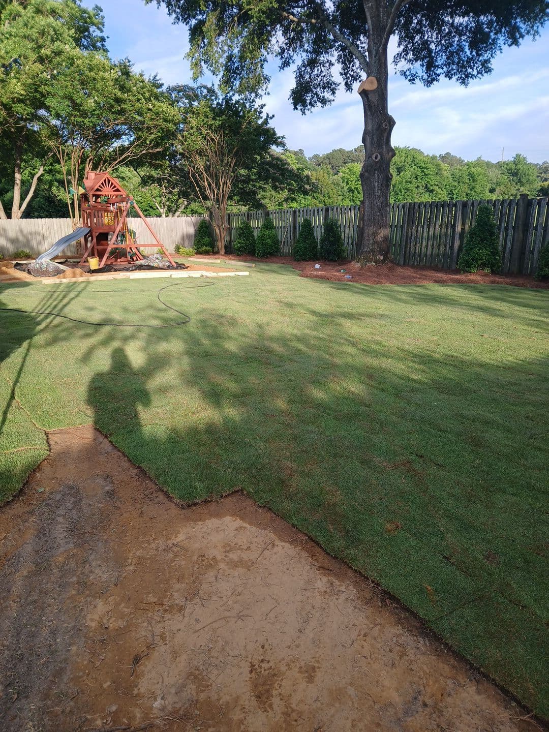 A BTOP residential lawn installation in Montgomery